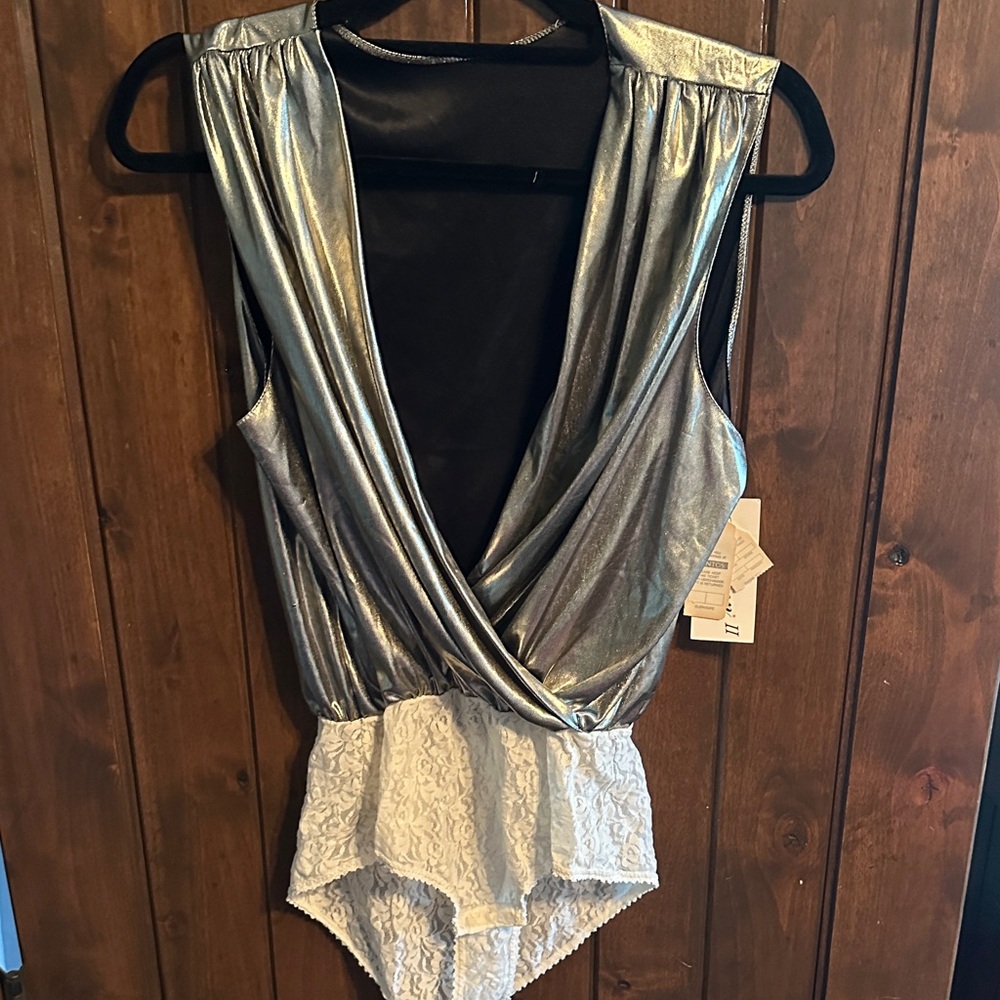 Vintage Gold and Lace Women's Bodysuit